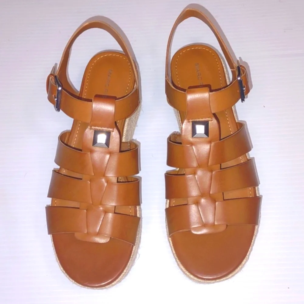 ๐ฃMARC FISHER Joven Espadrille Wedge Sandal in Natural Beige - Picture 12 of 17